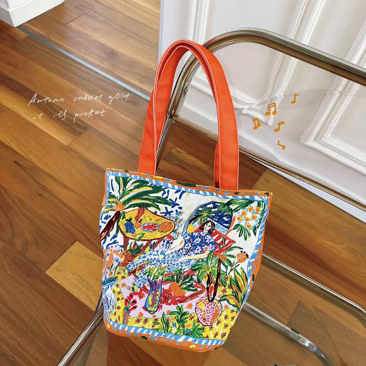 Thailand Special-interest Artistic Bucket Bag New Hand Bag Large Capacity